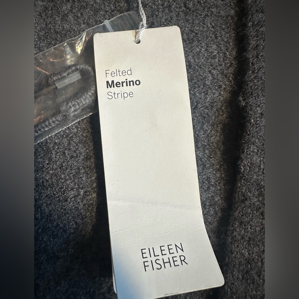 Eileen Fisher Merino Wool Long Cardigan Sweater XL NWT Colorblock Luxury - Picture 7 of 8